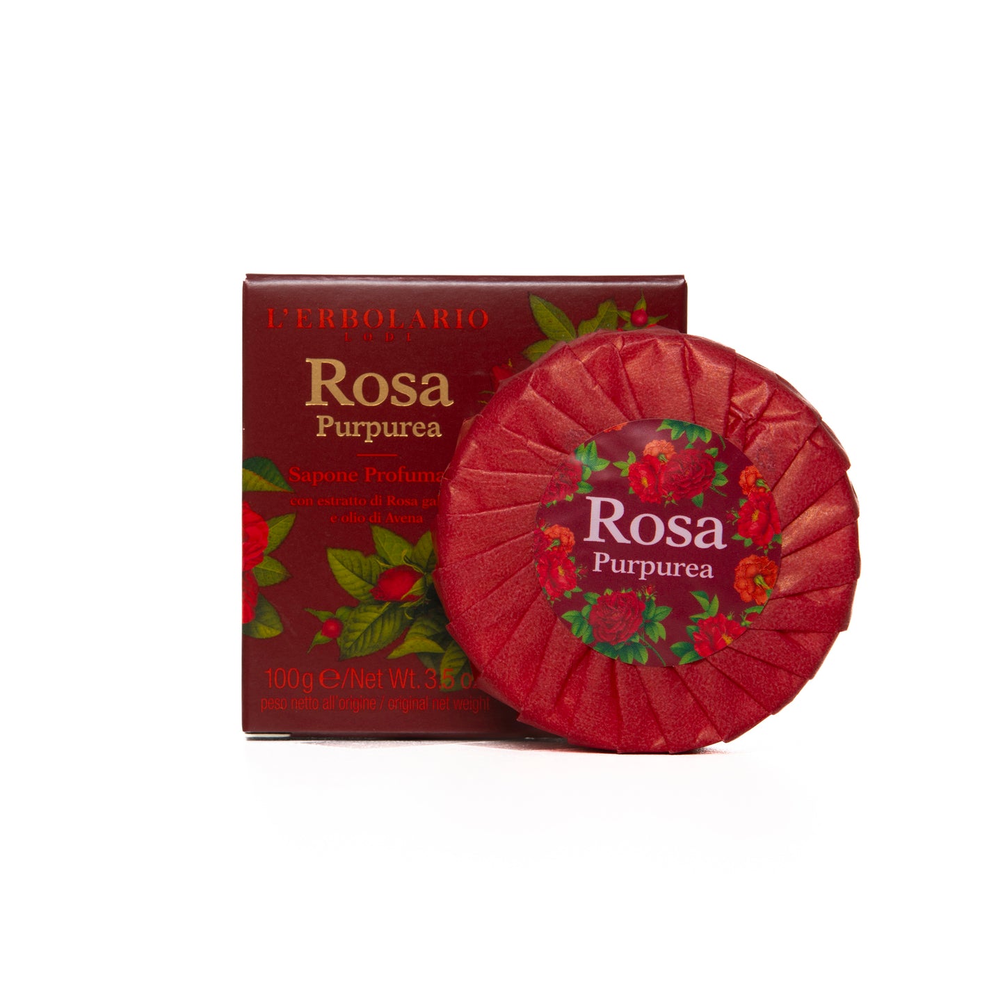 L'erbolario Tvål Purple Rose, vårdande och mjukgörande