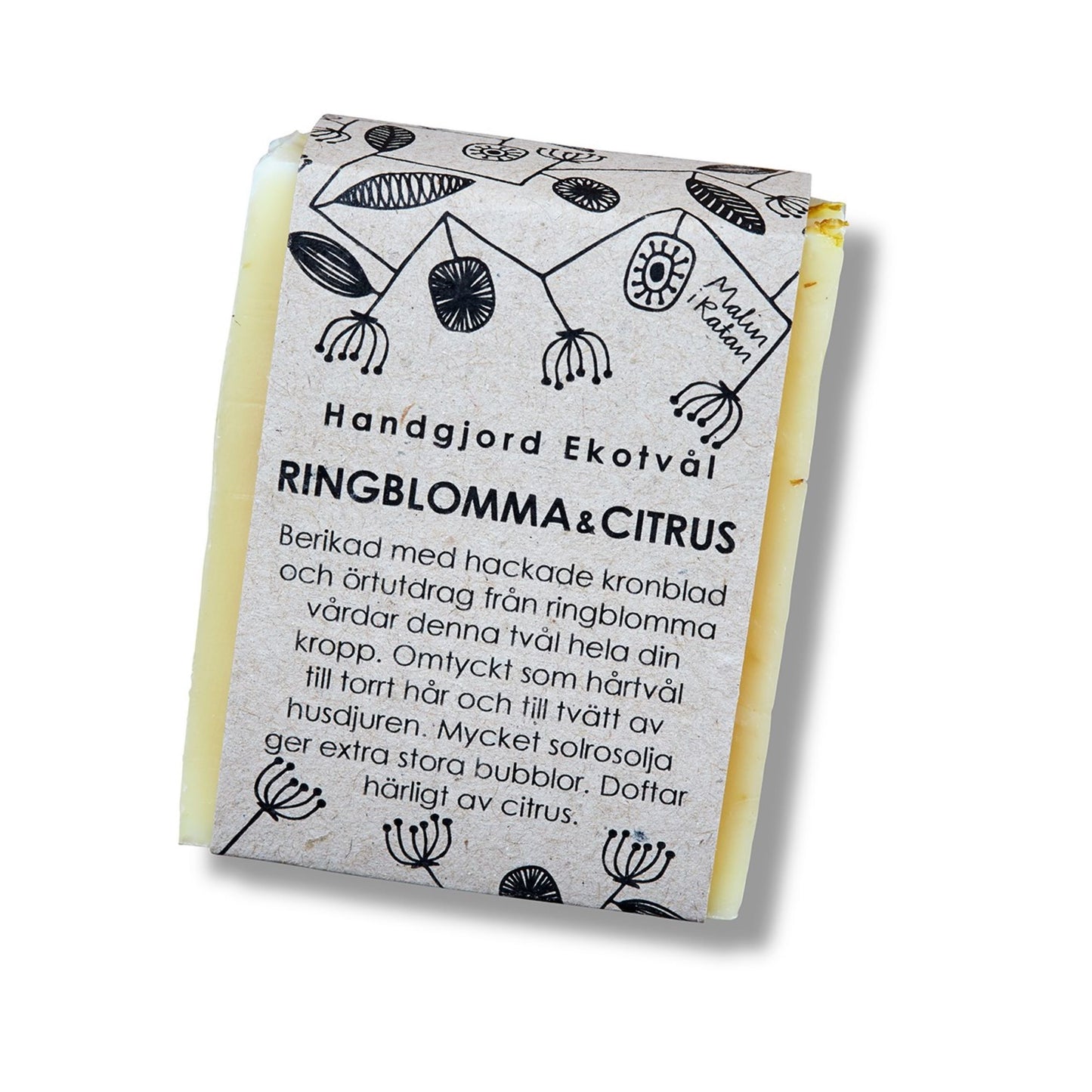 Malin i Ratan Ringblomma & Citrus, för torr och känslig hud